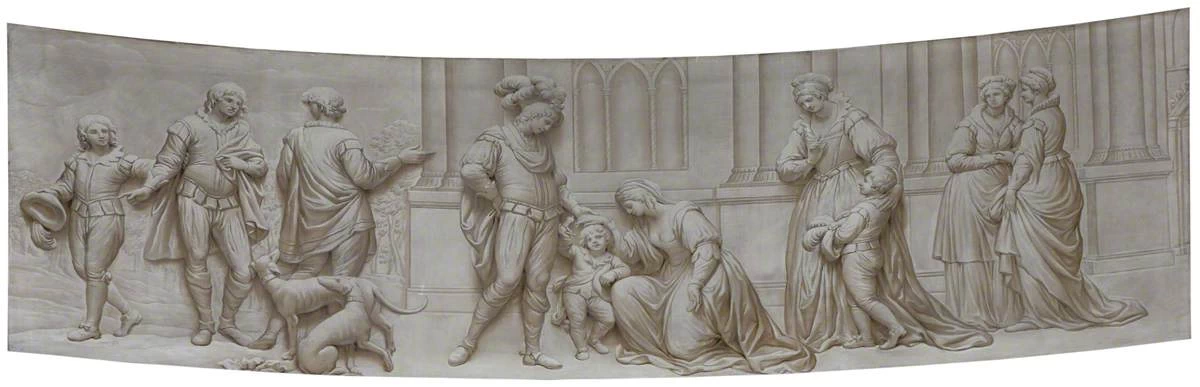 Elisabetta Woodville, in seguito regina, vedova di Sir John Grey, implora re Edoardo IV